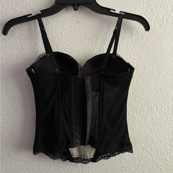 H&M Beaded Black Lace Bustier Bra Corset Top 6 - Picture 3 of 13